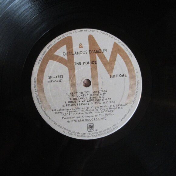 The Police, "Outlandos d'Amour, Vintage, Vinyl, Album, Music, 70s, Rock - Picture 3 of 11
